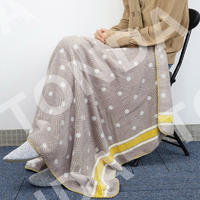 Lovely delicate printed Japanese style knee blanket